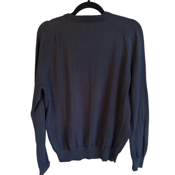 J Crew Cotton Cashmere Black Crew Sweater Small - Picture 3 of 4